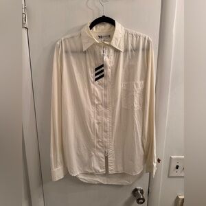 Y-3 Yohji Yamamoto White Button-Up Shirt